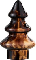 Kerstboom | glas | bruin - zwart | 10x10x (h)16 cm