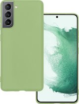 Hoes Geschikt voor Samsung S22 Plus Hoesje Siliconen Back Cover Case - Hoesje Geschikt voor Samsung Galaxy S22 Plus Hoes Cover Hoesje - Groen