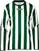 Masita | Sportshirt Barça Lange Mouw Dames & Heren Shirt Licht - Stevig - 100% Polyester - GREEN/WHITE - S