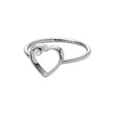 Skagen Dames Dames Ring Stainless Steel Glass Stone 60 Zilver 32019970