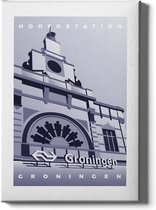 Walljar - Hoofdstation Groningen - Muurdecoratie - Canvas schilderij