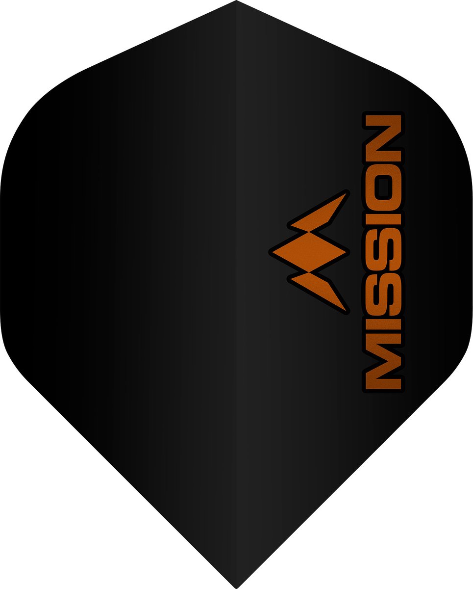 Mission Logo Std NO2 Black & Orange - Dart Flights