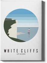 Walljar - White Cliffs Of Dover United Kingdom Day III - Muurdecoratie - Canvas schilderij