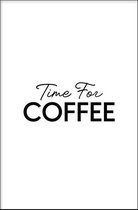 Walljar - Time For Coffee - Zwart wit poster