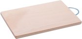 Florina luxe snijplank met metalen handvat - Serveerplank - Broodplank - Tapasplank - Beukenhout - 29 x 20 cm