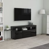 Medina Tv-meubel 120x30x50 cm spaanplaat hoogglans zwart