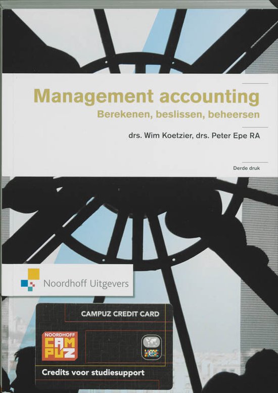 Boek cover Management accounting: Berekenen  beslissen en beheersen van Wim Koetzier (Hardcover)