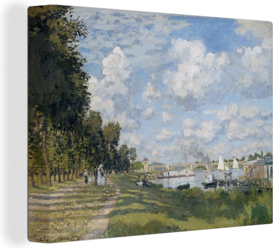 Canvas Schilderij Le Bassin d'Argenteuil - Schilderij van Claude Monet - Wanddecoratie