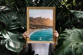 Poster Glasschilderij Cape Town x South Africa - 70x100cm - Premium Kwaliteit - Uit Eigen Studio HYPED.®  - 70x100cm - Premium Museumkwaliteit - Uit Eigen Studio HYPED.®