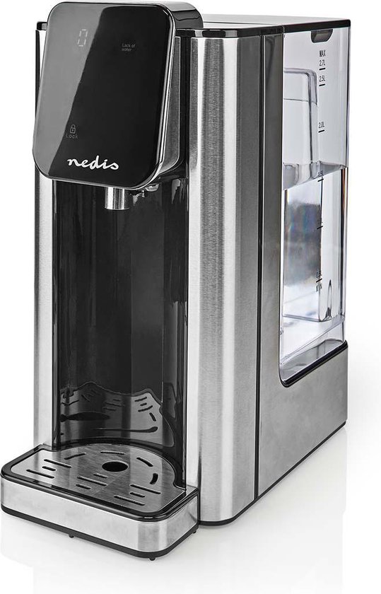 Nedis Heet Water Dispenser 2600 W 2.7 l Aluminium / Zwart