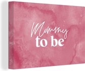 Canvas schilderij 150x100 cm - Wanddecoratie Mommy to be - Quotes - Spreuken - Mama - Zwangerschap - Muurdecoratie woonkamer - Slaapkamer decoratie - Kamer accessoires - Schilderijen - Vaderdag cadeau - Geschenk - Cadeautje voor hem - Tip - Mannen