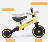 Manino Kinderfiets - Verstelbare Driewieler - Geschikt Voor Kinderen Van 1-6 Jaar - Loopfiets - verstelbaar - Fiets - Geel