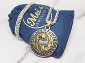 Mei's | Viking Wolves of Odin | ketting mannen / Viking sieraad / wolven | Stainless Steel / 316L Roestvrij Staal / Chirurgisch Staal | 60 cm / zilver / goud