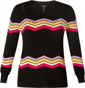YESTA Vada Essential Trui - Black Multi Colour - maat X-0(44)