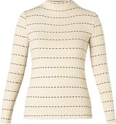 YESTA Bettine Jersey Shirt - Soft Sand/Black - maat 2(50)