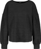 TAIFUN Dames Sweatshirt met structuur Schwarz-38