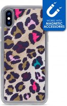 Apple iPhone XS Hoesje - My Style - Magneta Serie - TPU Backcover - Colorful Leopard - Hoesje Geschikt Voor Apple iPhone XS