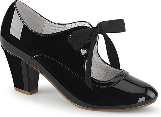 Pin Up Couture Pumps Shoes- WIGGLE-32 US Zwart
