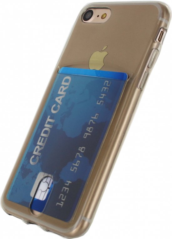 Apple iPhone SE (2020) Hoesje - Xccess - Card Serie - TPU Backcover - Grijs - Hoesje Geschikt Voor Apple iPhone SE (2020)
