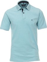 Casa Moda Comfort Fit poloshirt stretch - turquoise melange -  Maat: 3XL