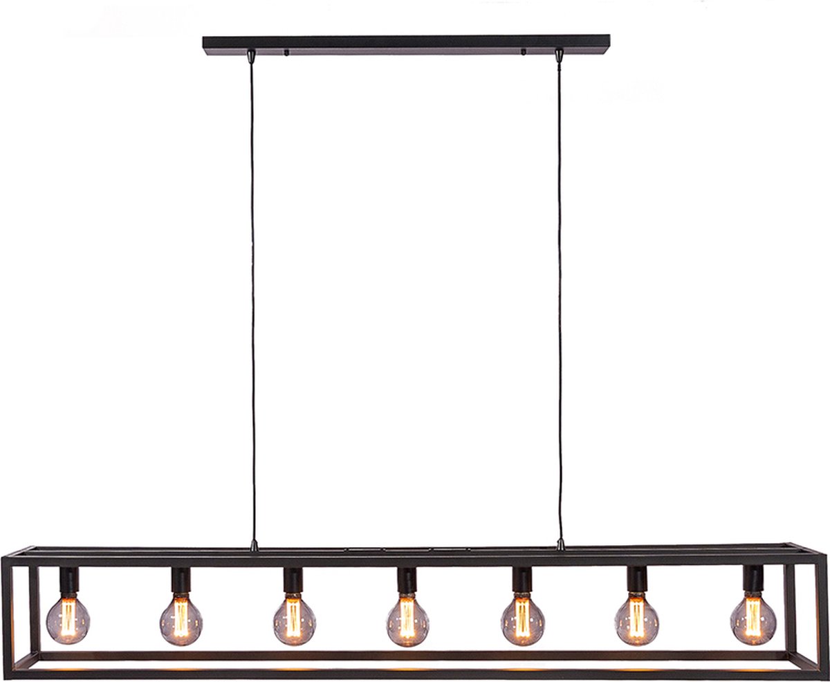 Haluta Hanglamp - 168 x 25 x 160 cm - 7-lichts - Zwart
