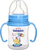 Bambino Blauw 150 ml Brede Hals Fles met Grip Handvatten B817