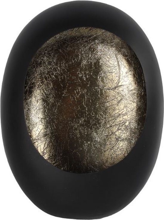 Non-branded Waxinelichthouder Eggy 34,5 Cm Staal Zwart/zilver