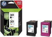 Compatibele inktcartridge HP Multipack 301 Zwart Tricolor Geel Cyaan