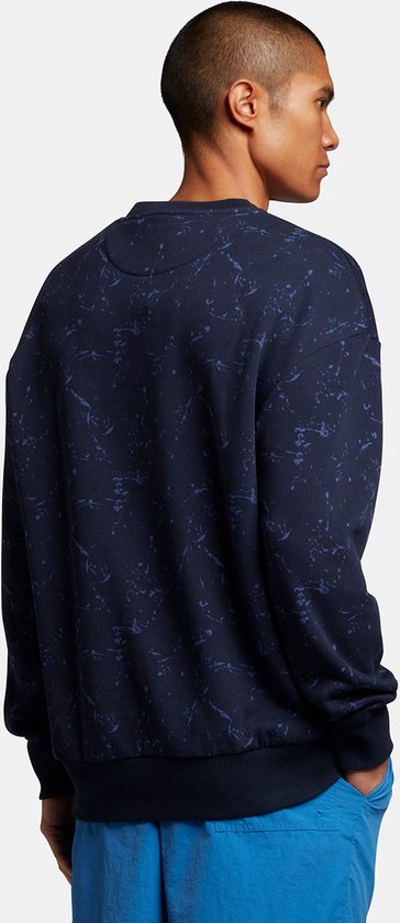 Lyle&Scott Men Blauwe Sweater Gevlekt