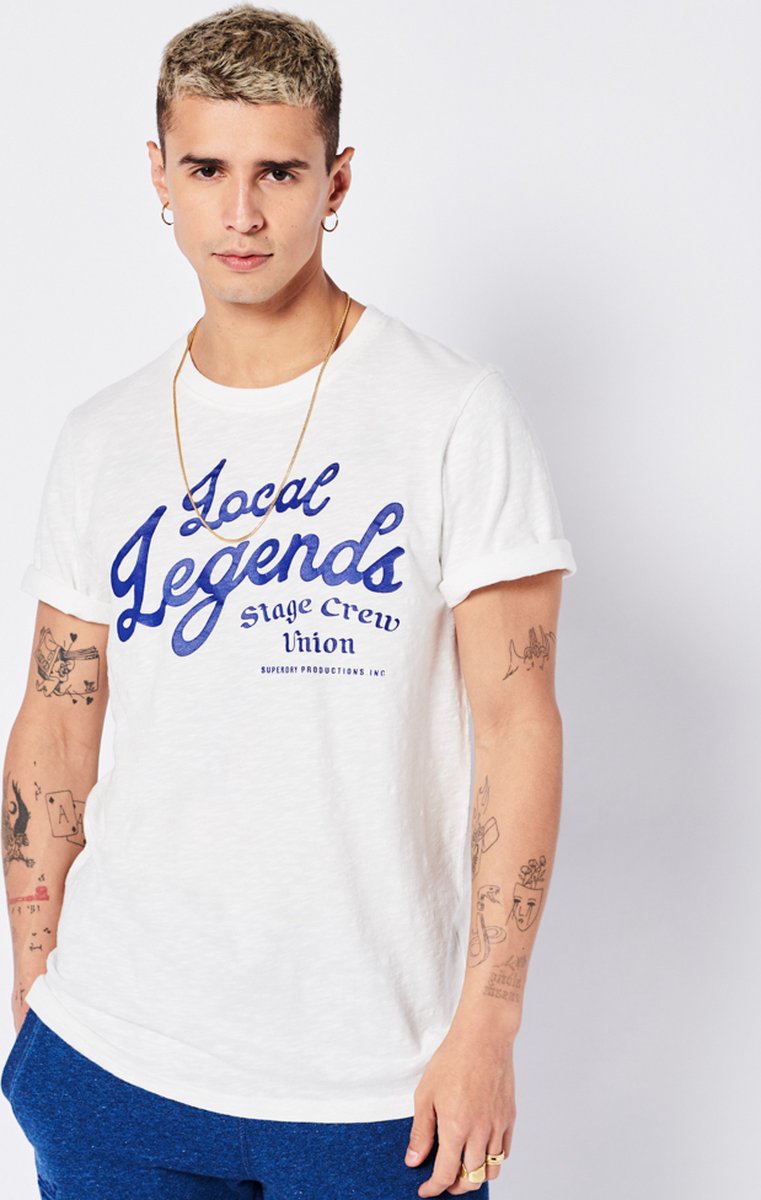 Superdry VINTAGE MERCH STORE TEE Heren T-shirt Wit