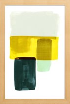 JUNIQE - Poster in houten lijst Minimalism 16 -60x90 /Geel & Groen