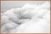 JUNIQE - Poster met kunststof lijst Above the Clouds -13x18 /Grijs &