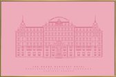 JUNIQE - Poster met kunststof lijst The Grand Budapest Hotel roze
