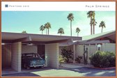 JUNIQE - Poster met kunststof lijst Palm Springs 5415 -13x18 /Blauw &
