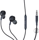 Bedrade in-ear hoofdtelefoon, 3,5 mm in-ear hoofdtelefoon met microfoon en volumeregeling voor Samsung - Zwart