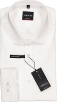 Venti - Heren Overhemd - Poplin - Strijkvrij - Slimfit - Wit