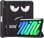 iPad Mini 6 Hoes Case Hoesje Don't Touch Me - iPad Mini 6 Hoesje Uitsparing Apple Pencil Hard Cover Don't Touch Me - iPad Mini 6 Bookcase Hoes Don't Touch Me