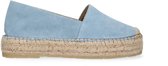 Tango | Vienna 3-c light blue suede espadrille - thick natural outsole | Maat: 42