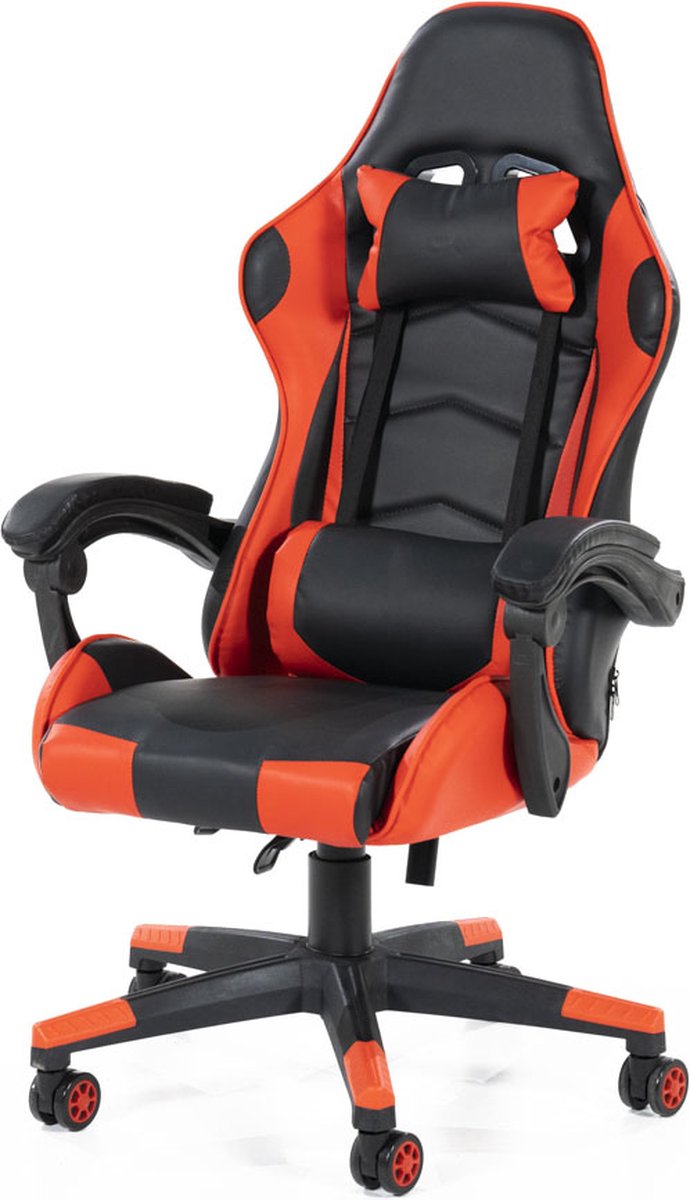 Game Stoel - Gaming Stoel - Gaming Chair - Rood - Bureaustoel Met Nekkussen  &... | bol.com