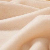 Fleece deken - 130x150cm - Beige - Extra Zacht - Knuffeldeken - Warmtedeken - Plaid