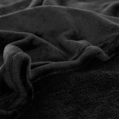 Fleece deken - 130x150cm - Zwart - Extra Zacht - Knuffeldeken - Warmtedeken - Plaid
