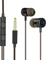 In-ear oortjes Stereo Aluminium - Zwart