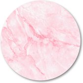 Pink Marble - Roze marmer patroon - Muurcirkel Forex 40cm - Wandcirkel voor binnen - Minimalist