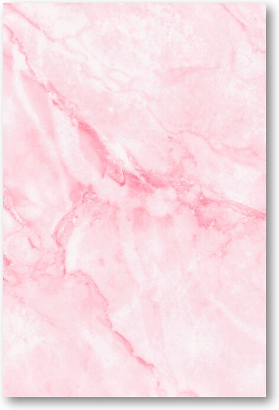 Pink Marble - Roze marmer patroon - 60x90 Canvas Staand - Minimalist