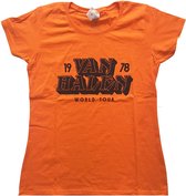 Van Halen Dames Tshirt -L- World Tour '78 Oranje