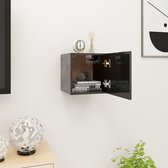 Decoways - Tv-wandmeubel 30,5x30x30 cm hoogglans zwart