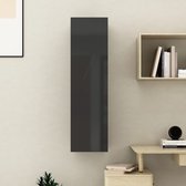 Decoways - Tv-meubel 30,5x30x110 cm spaanplaat hoogglans zwart