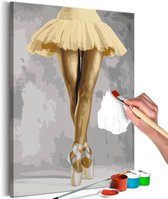 Doe-het-zelf op canvas schilderen - Yellow Ballerina.