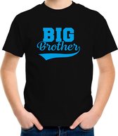 Big brother cadeau t-shirt zwart voor jongens / kinderen - Grote broer shirt - aankondiging zwangerschap XS (110-116)