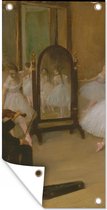 Schuttingposter The Dancing Class - Schilderij van Edgar Degas - 100x200 cm - Tuindoek